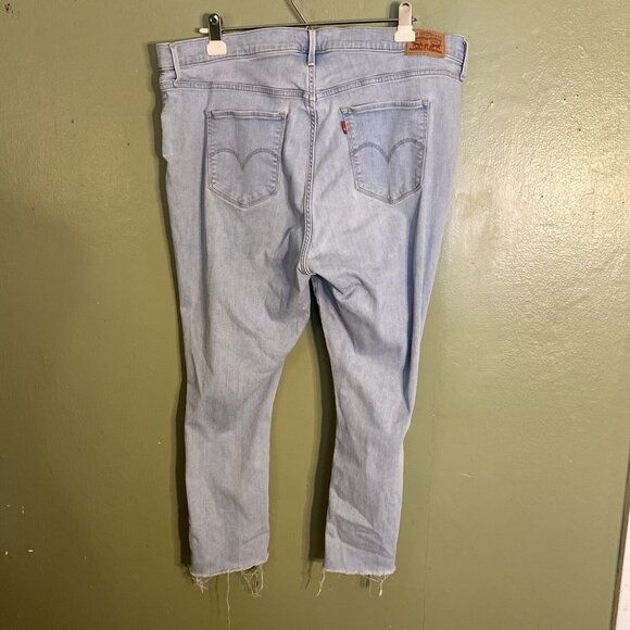 Levi's 720 Womens High Rise Super Skinny Jeans Plus Size 22W Distressed Denim - Picture 5 of 9